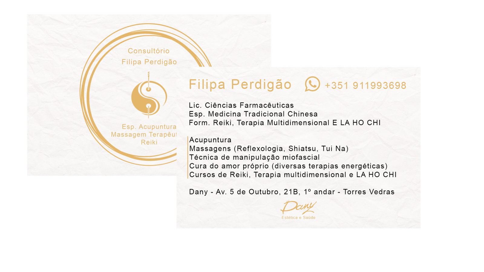 criação de cartao publicidade terapeuta filipa perdigao